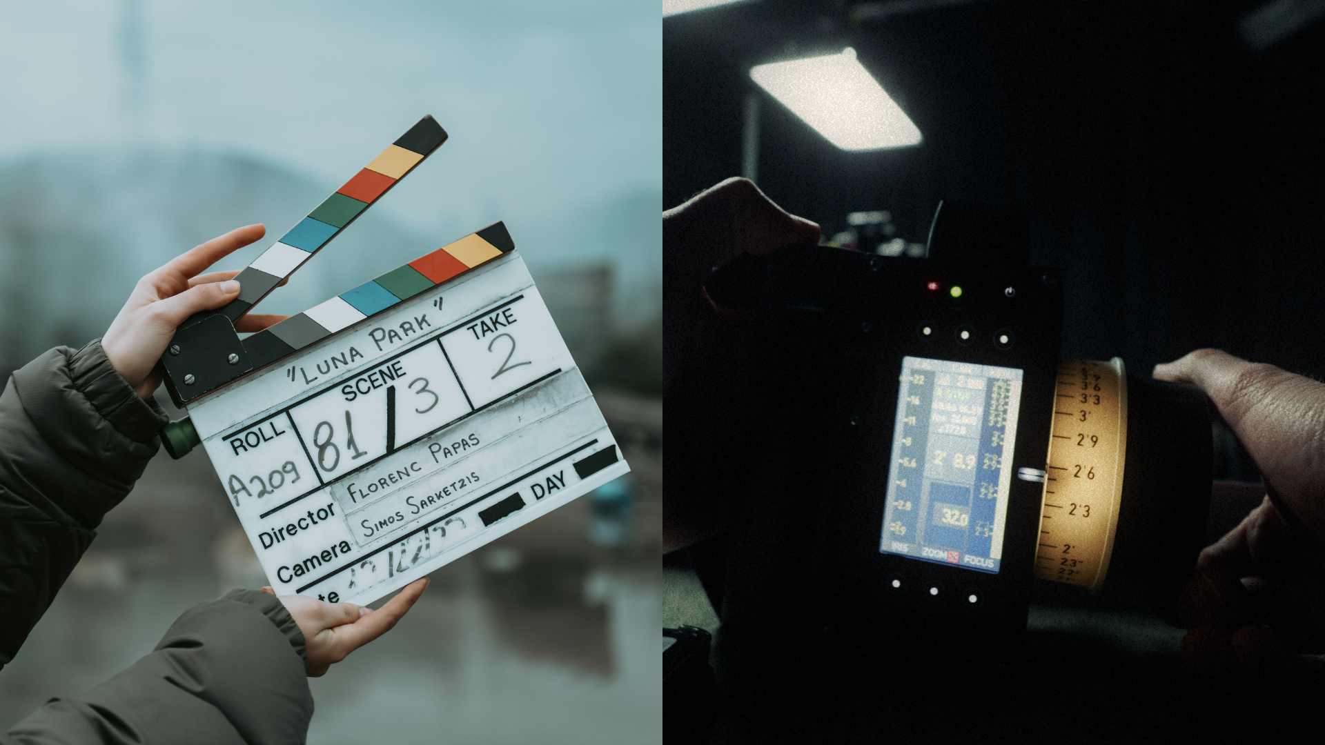 2nd and 1st AC on-set camera department